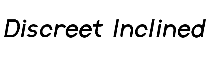Discreet Inclined Font