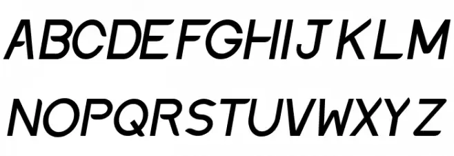 Discreet Inclined Шрифта ВЕРХНИЙ