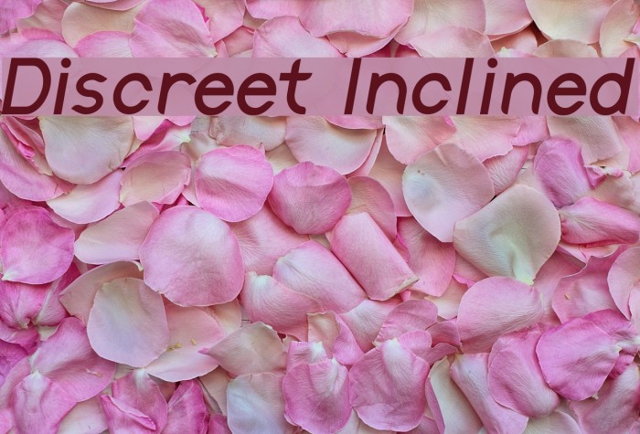 Discreet Inclined Font examples