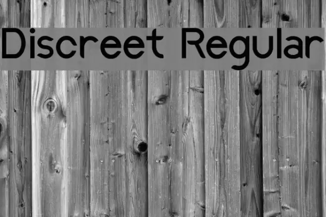 Discreet Regular Font examples