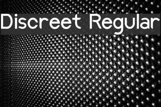 Discreet Regular Font examples