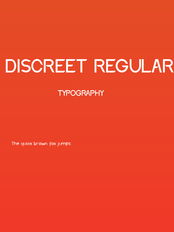 Discreet Regular Poster