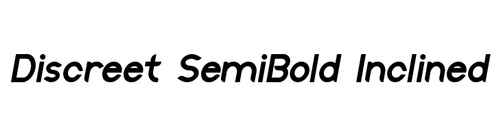 Discreet SemiBold Inclined  नि: शुल्क फ़ॉन्ट्स डाउनलोड