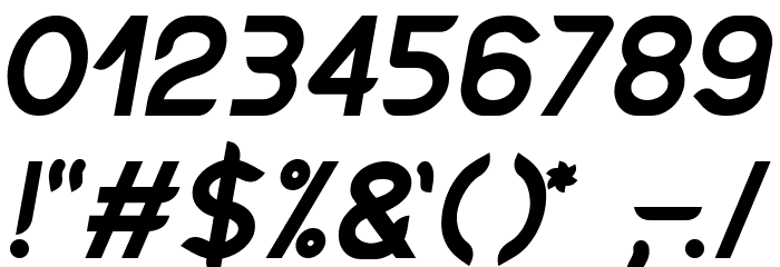 Discreet SemiBold Inclined Font OTHER CHARS