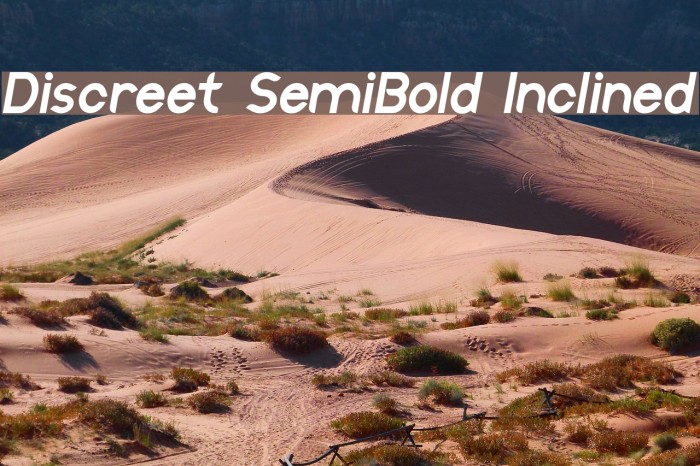 Discreet SemiBold Inclined Font examples