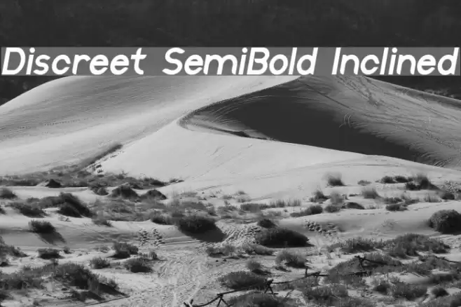 Discreet SemiBold Inclined examples