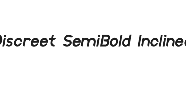 Discreet SemiBold Inclined Logo