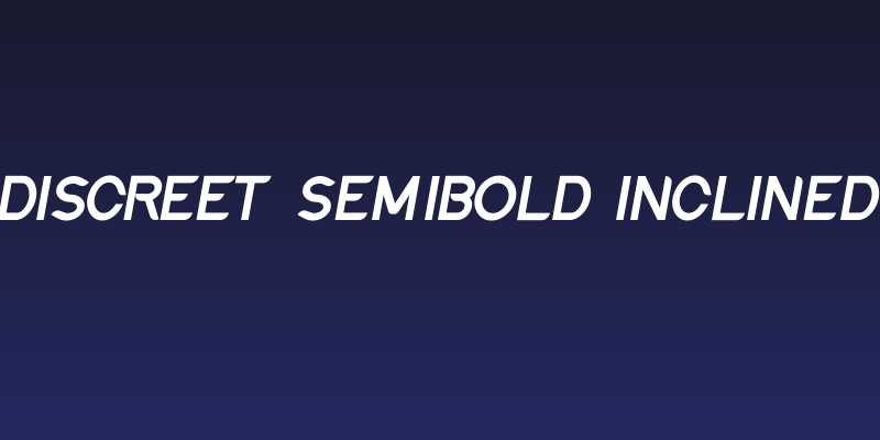Discreet SemiBold Inclined Social Header