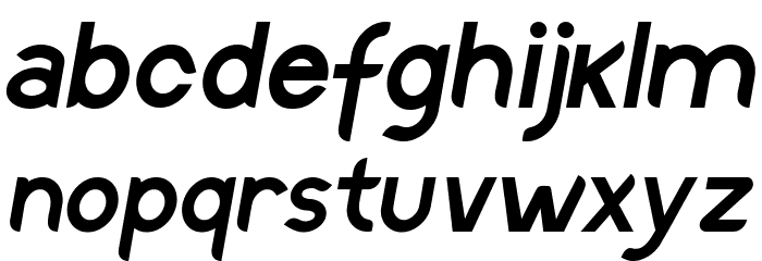 Discreet SemiBold Inclined Font LOWERCASE