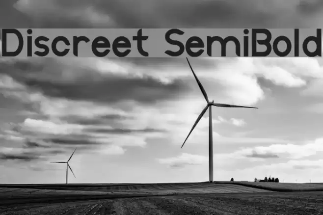 Discreet SemiBold Font examples