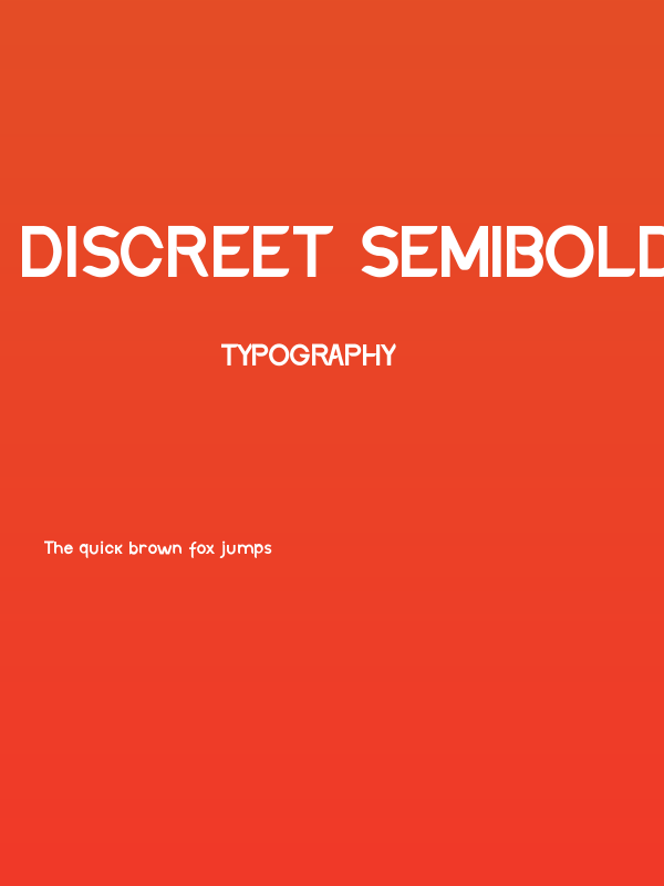 Discreet SemiBold Poster