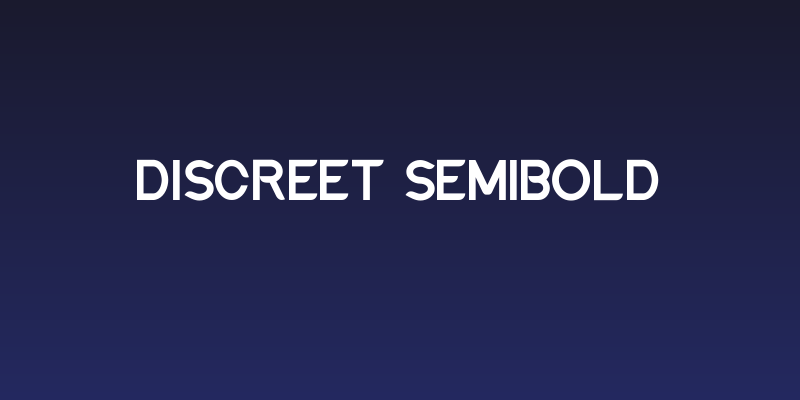 Discreet SemiBold Social Header