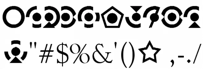 Discus Font OTHER CHARS