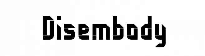 Disembody  Frei Schriftart Herunterladen