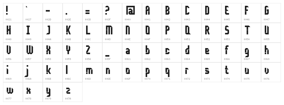 Disembody Character Map
