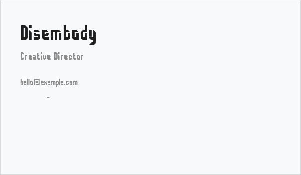 Disembody Business Card