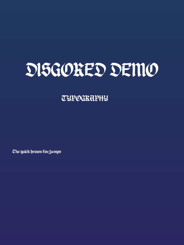 Disgored DEMO Poster