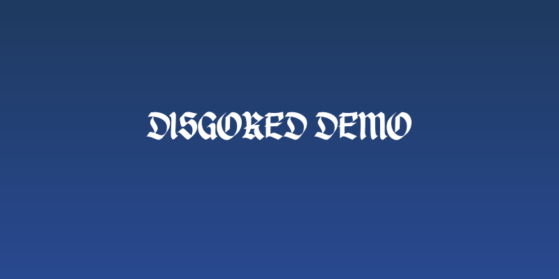 Disgored DEMO Social Header