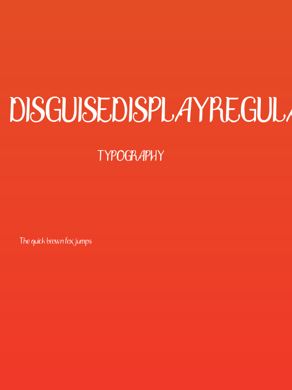 DisguiseDisplayRegular Poster