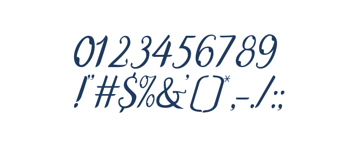 DisguiseDisplaySans-Italic Other Characters
