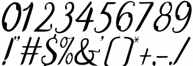 DisguiseDisplaySans-Italic Font OTHER CHARS