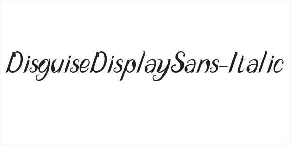 DisguiseDisplaySans-Italic Logo