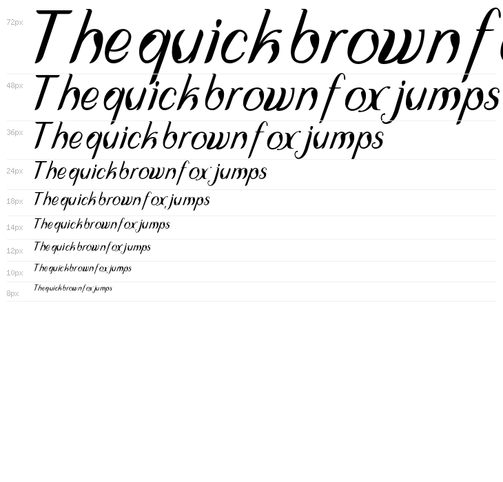 DisguiseDisplaySans-Italic Waterfall