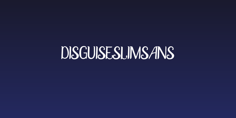 DisguiseSlimSans Social Header