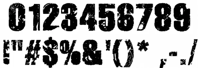 Disintegration Font OTHER CHARS