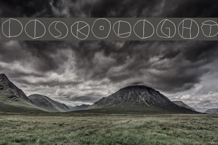 DiskO-Light Font examples