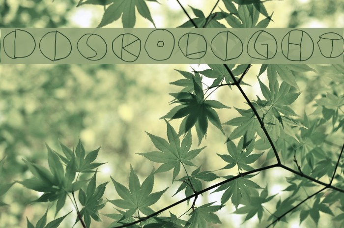 DiskO-Light Font examples