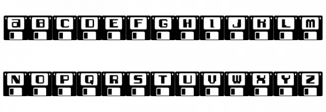 Diskettes JL خط أحرف صغيرة