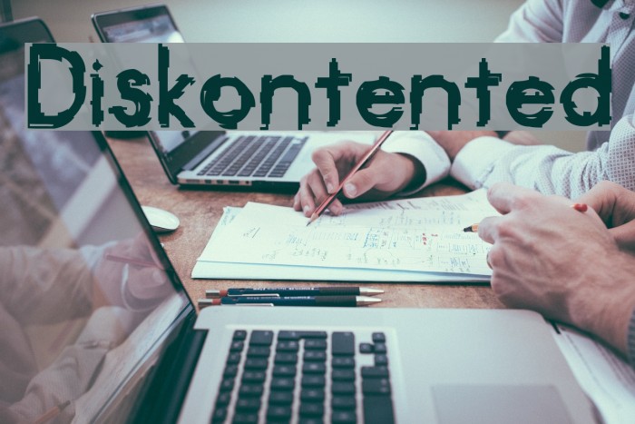 Diskontented Font examples