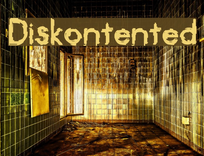 Diskontented Font examples