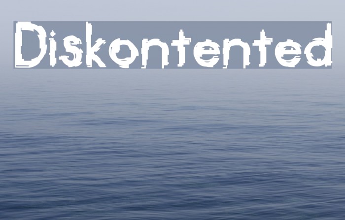 Diskontented Font examples