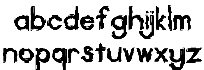 Diskontented Font LOWERCASE