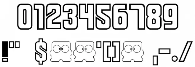 Diskun Шрифта ДРУГИЕ символов