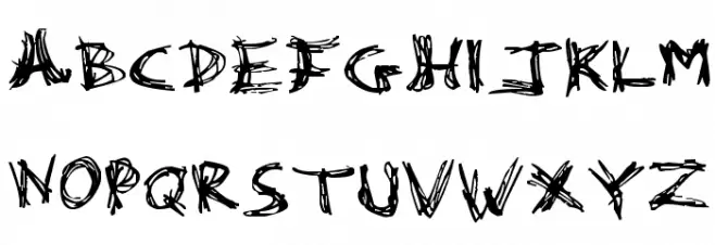 Dismembered Schriftart Groß