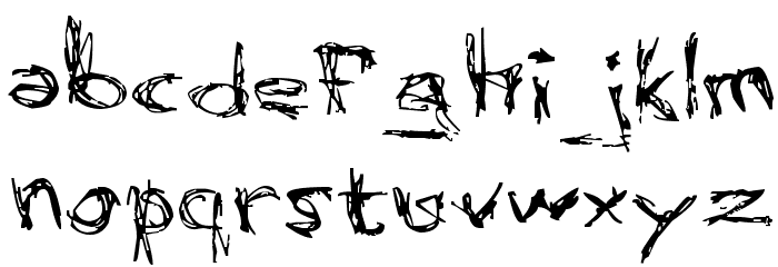 Dismembered Font LOWERCASE