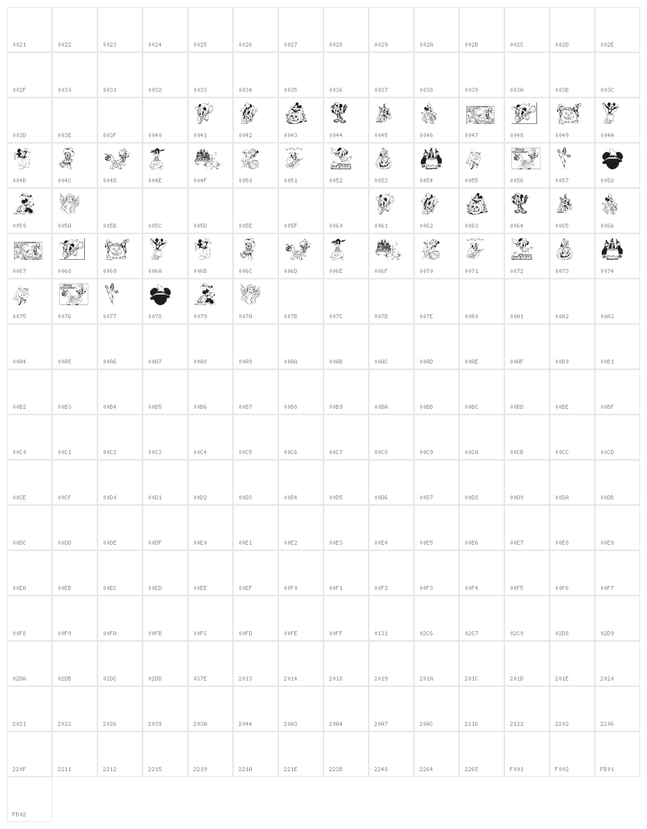 Disney Halloween Character Map