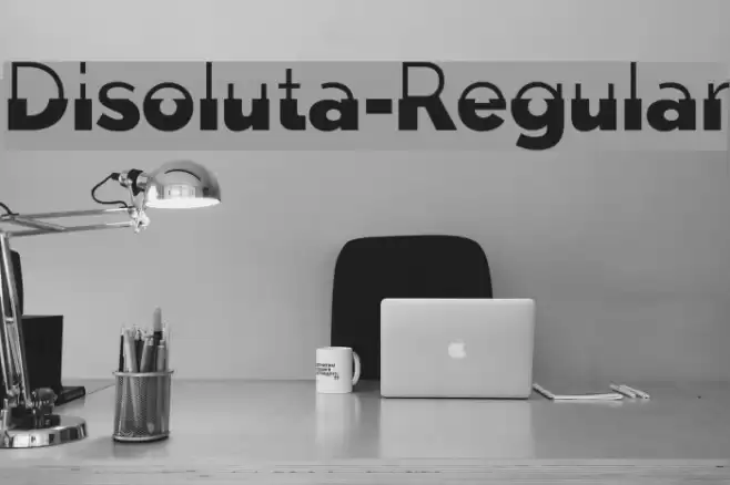 Disoluta-Regular Font examples