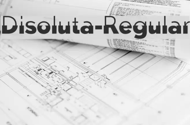 Disoluta-Regular Font examples