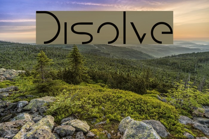 Disolve Font examples