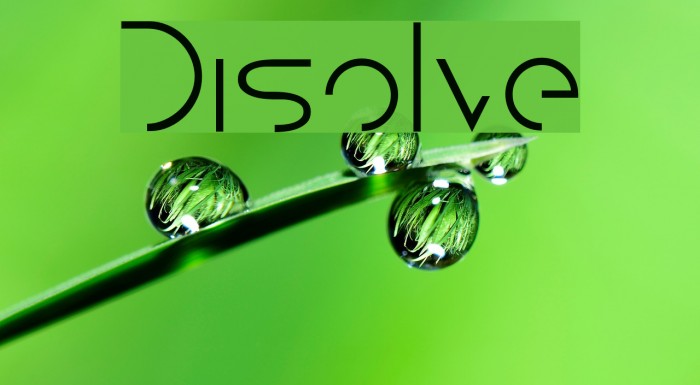 Disolve Font examples