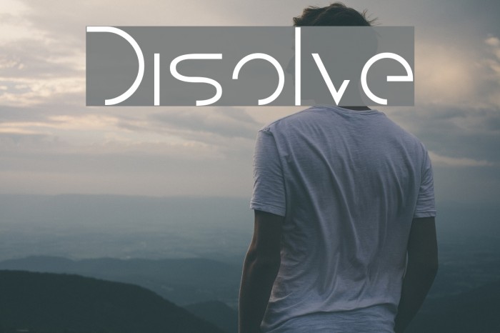 Disolve Font examples