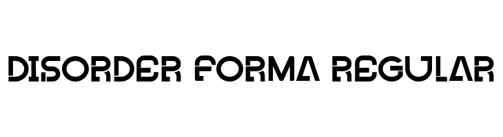 Disorder Forma Regular  नि: शुल्क फ़ॉन्ट्स डाउनलोड