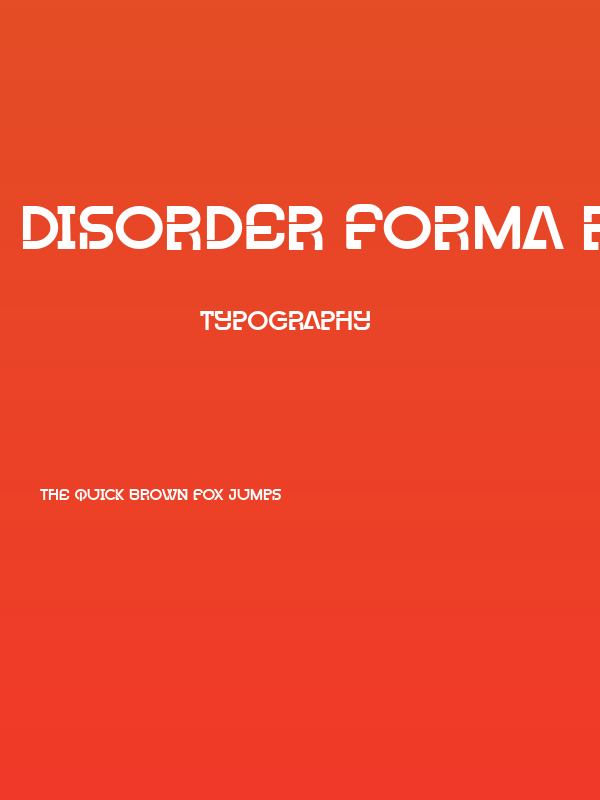 Disorder Forma Regular Poster