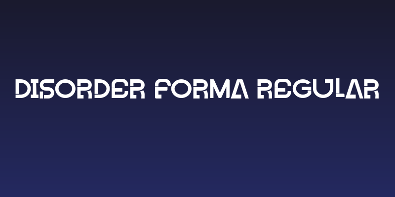 Disorder Forma Regular Social Header