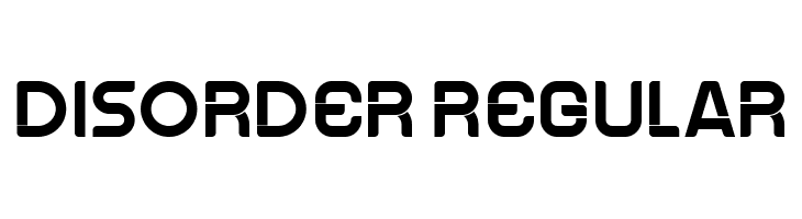 Disorder Regular  नि: शुल्क फ़ॉन्ट्स डाउनलोड