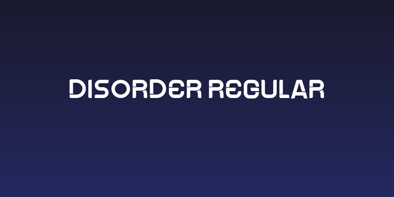 Disorder Regular Social Header